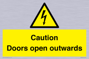 Caution Doors open outwards